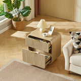 Engineered Wood Nightstand Natural