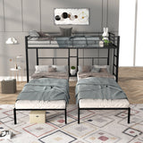 King Metal Bunk Bed Black