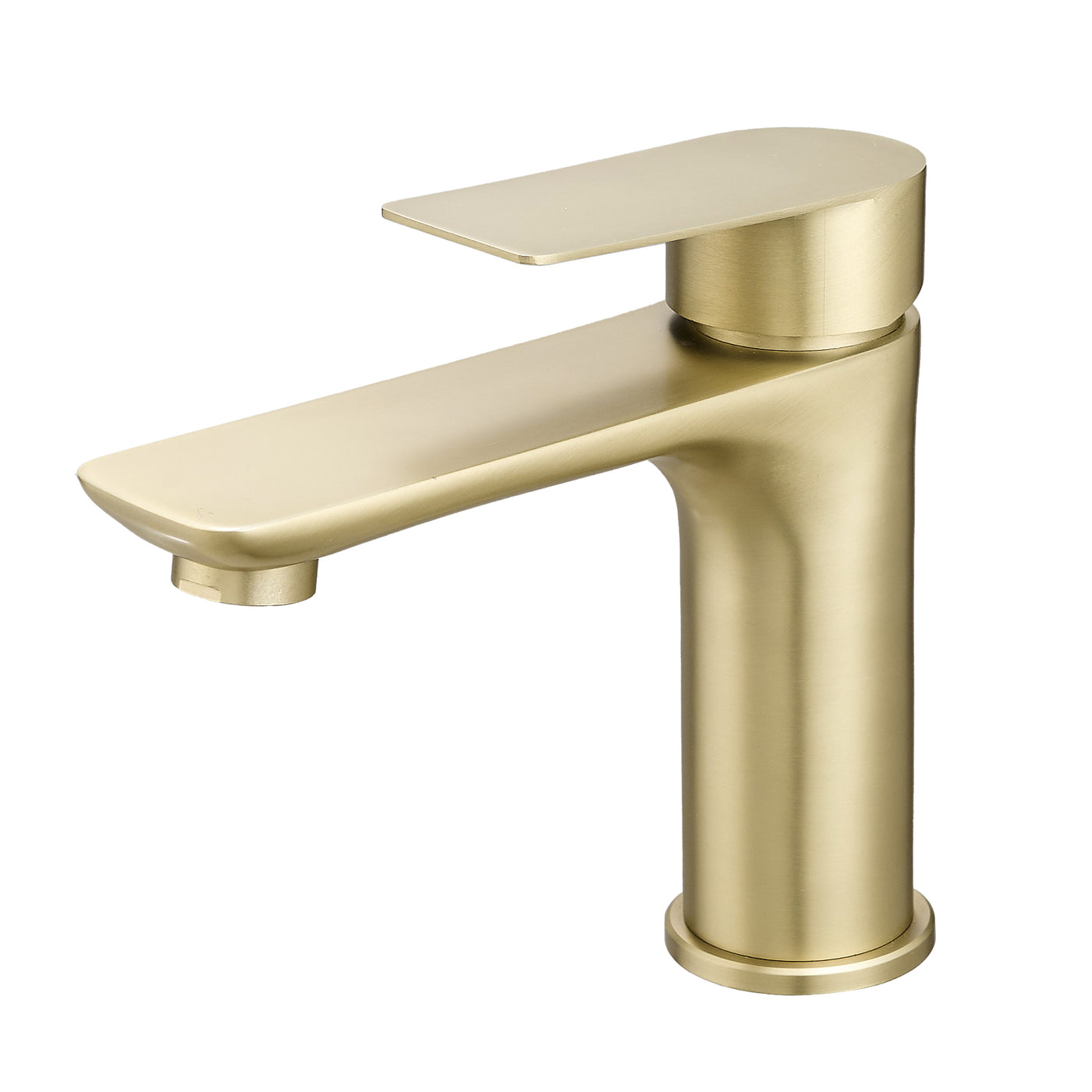 Brushed Gold Stainless Steel Bathroom Sink Faucet Waterfall