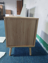 Engineered Wood Nightstand Oak