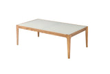Frosted Glass Top Coffee Table Natural Finish