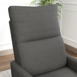 Velvet Recliner Swivel Power Dark Gray