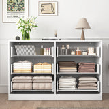 6-Drawer Engineered Wood Dresser White 47"