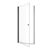 32"W x 72"H Frameless Circular Pivot Shower Door in Matte Black With 1/4" (6mm)