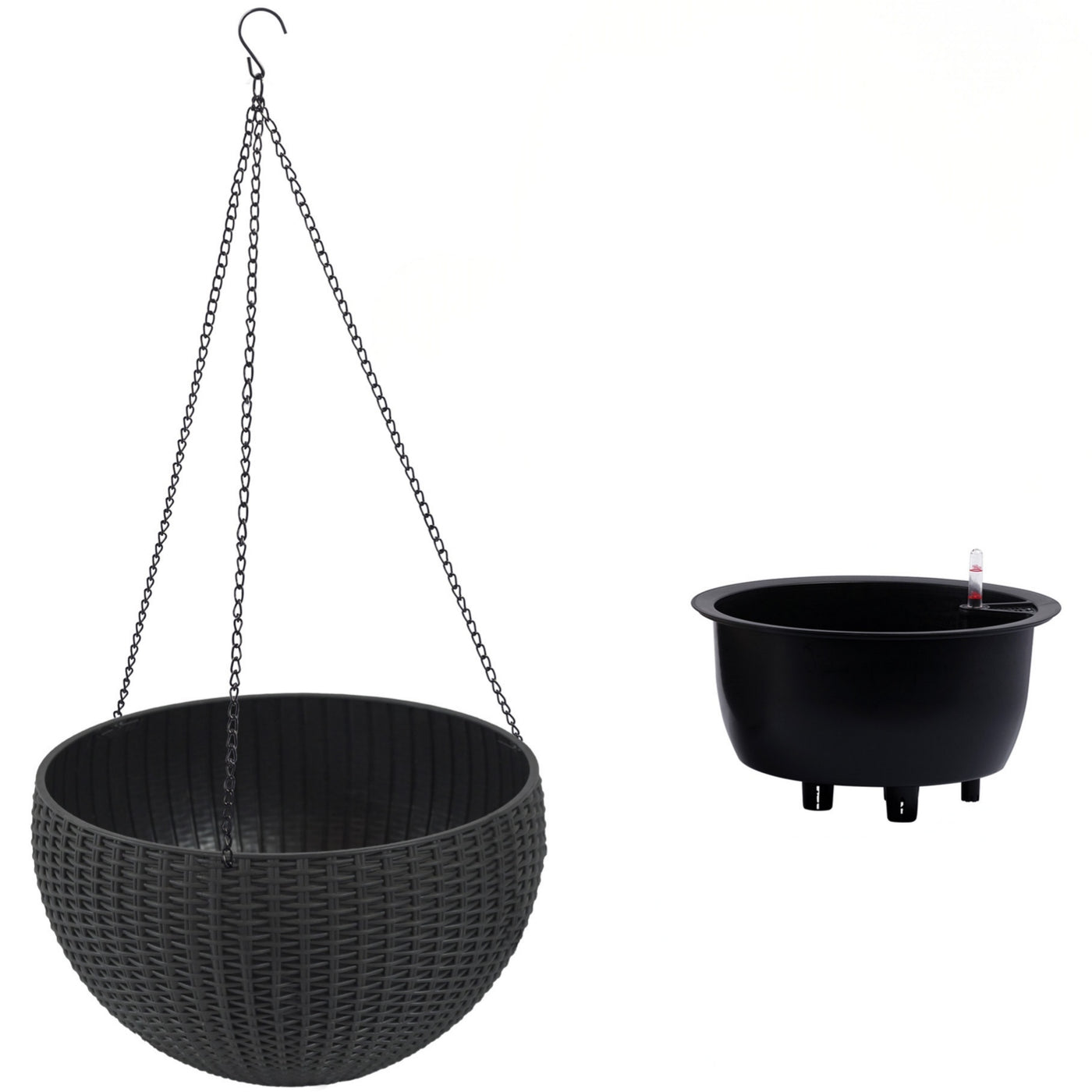 13.4" Self-Watering Hanging Planter with Water Indicator, 2-Pack