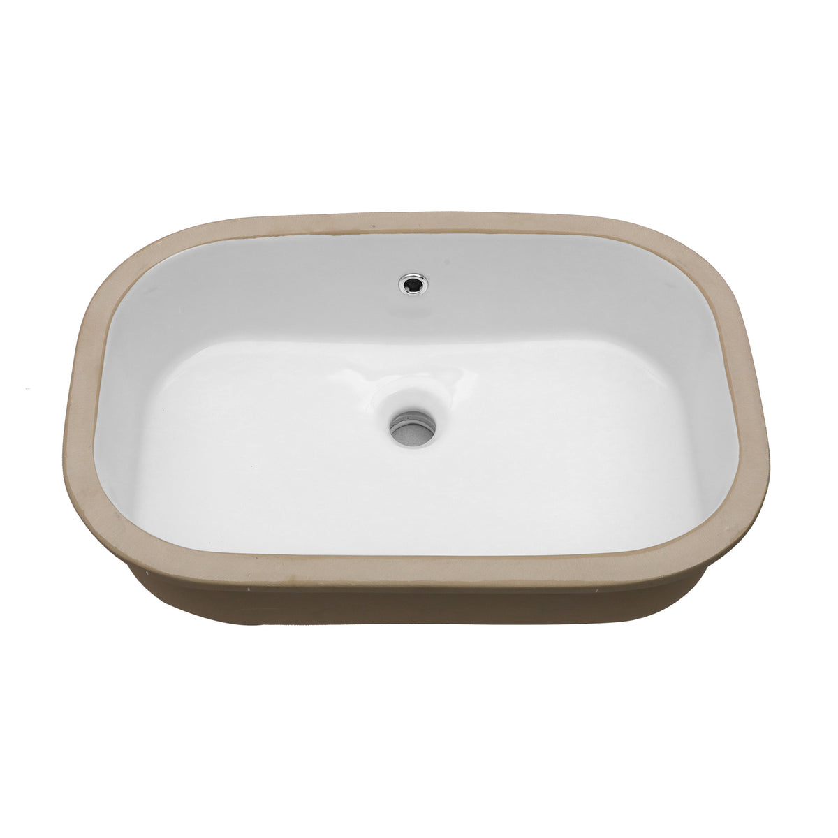 Modern White Ceramic Undermount Bathroom Sink 22' x 15.25' with Overflow - Sleek
