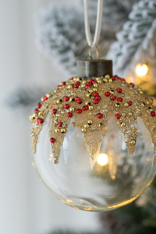 Christmas Glass Ball Ornaments, Set of 12 Holiday Decorations