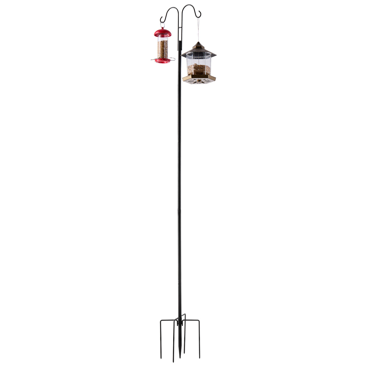Double Shepherds Hook 8 Pack 76 Inch Heavy Duty Bird Feeder Pole
