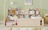 Twin Engineered Wood Platform Bed Natural