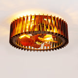 20" Modern Flush Mount Fan Light, Ceiling Fans
