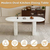 Engineered Wood Dining Table White 37"