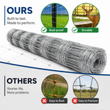 Farm Livestock Fence, 4.9*328FT Galvanised Iron Wire Farm Fence Cattle Fence