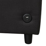 Linen Loveseat Sleeper Black 58"