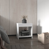 Minimalist Nightstand - Engineered Wood - Open Shelf - 16.5" High