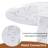 Engineered Wood Dining Table White