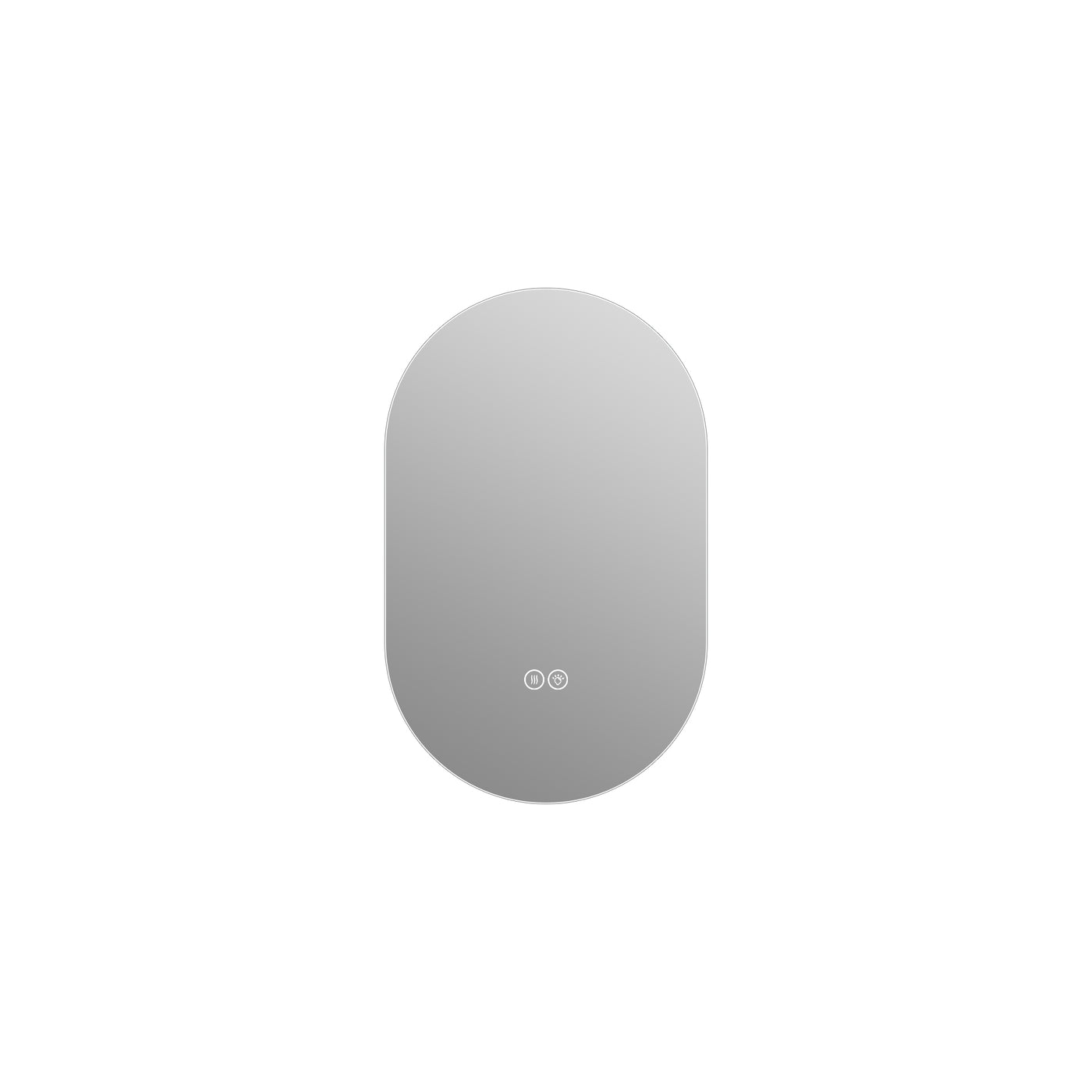 24x36 LED Backlit Bathroom Mirror Anti-Fog Dimming IP44