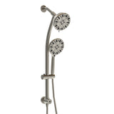 Multi Function Dual Shower Head - Shower System with 4.7' Rain Showerhead, 7-Fun