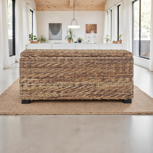 Rattan Wicker Woven Banana Leaf Storage Trunk