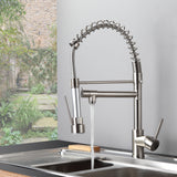 Kitchen Faucet Pull Down Sprayer Brushed Nickel Stainless Steel