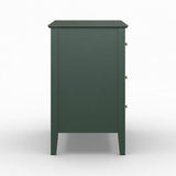 3-Drawer Engineered Wood Nightstand Green