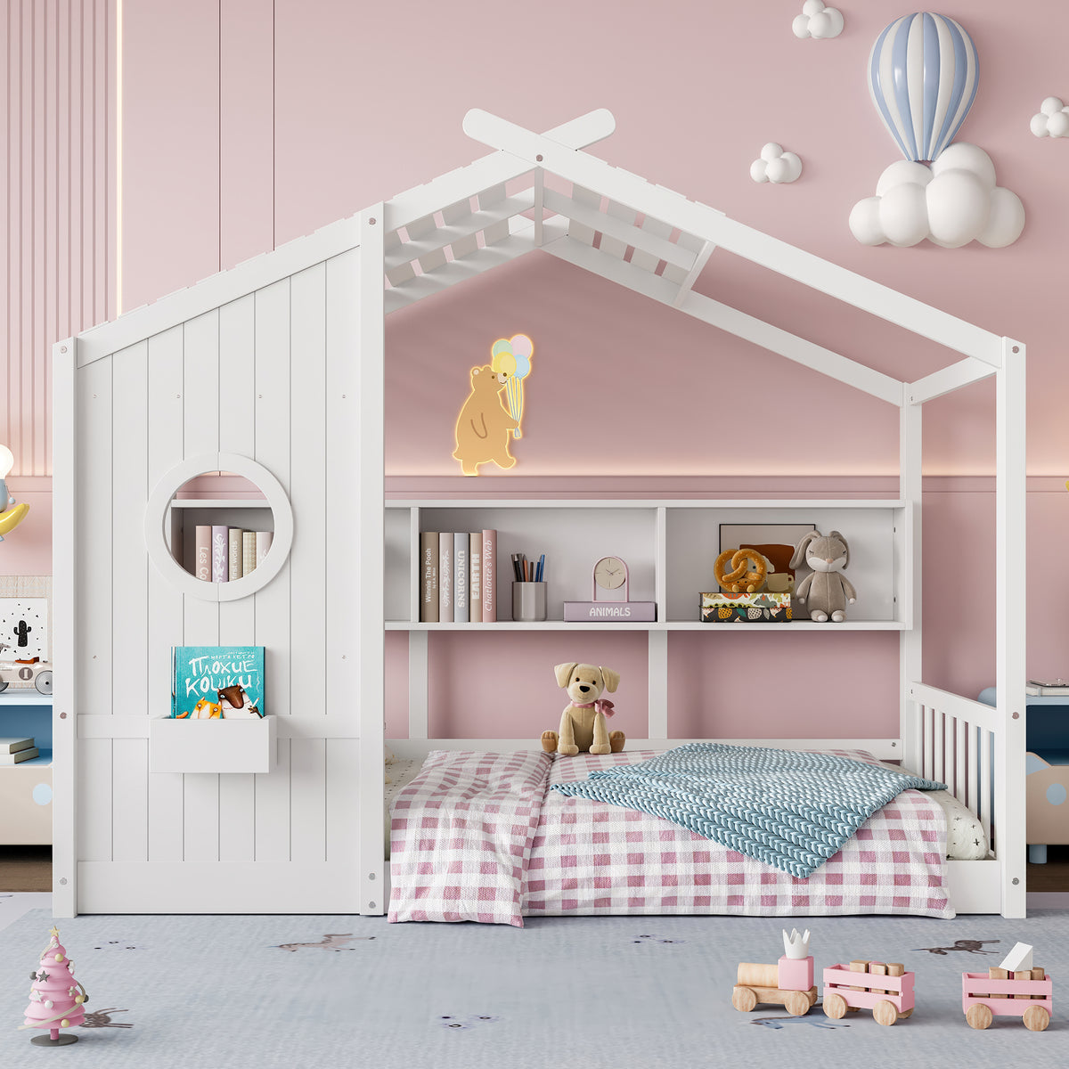 Twin Wood Platform Bed White