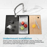 Stainless Steel Undermount Kitchen Sink 30"x19" Single Bowl