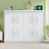 Queen Wood Murphy Bed White