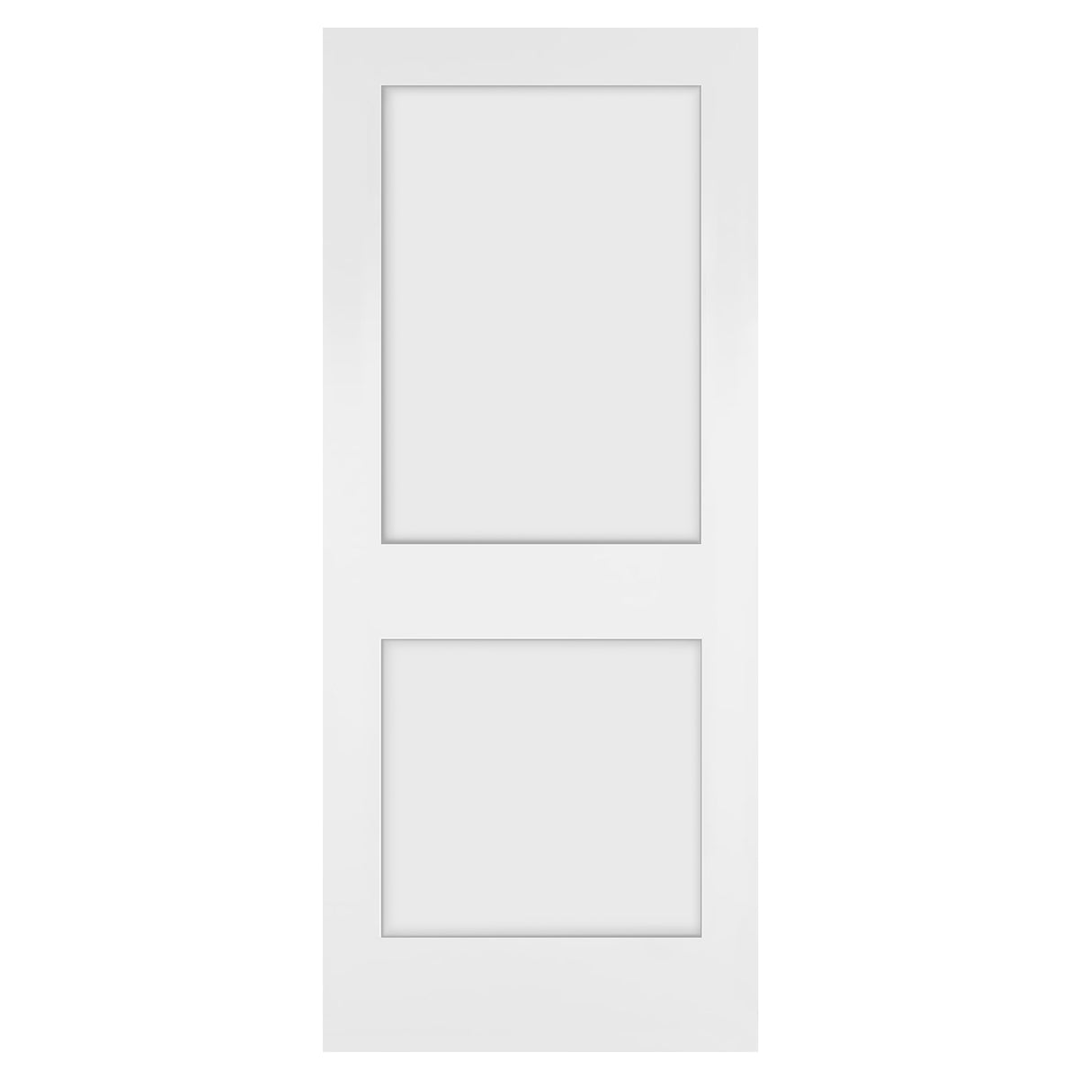 34 in. x 80 in. x 1-3/8 in. Shaker White Primed 2-Panel Wooden Interior Door