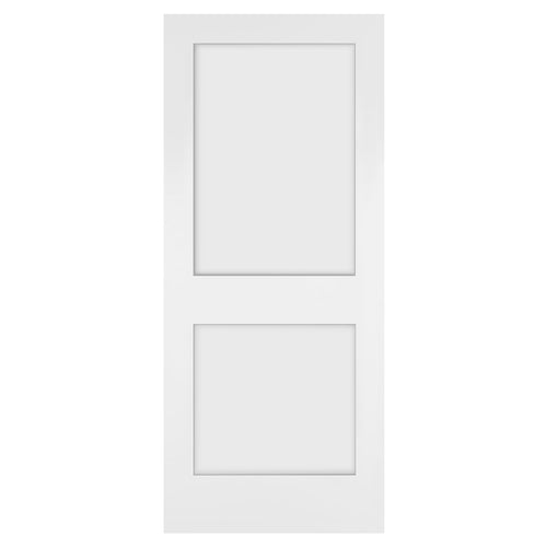34 in. x 80 in. x 1-3/8 in. Shaker White Primed 2-Panel Wooden Interior Door