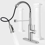 Kitchen Faucet Spring Pull Down Sprayer Single Handle 360° RV Home Bar