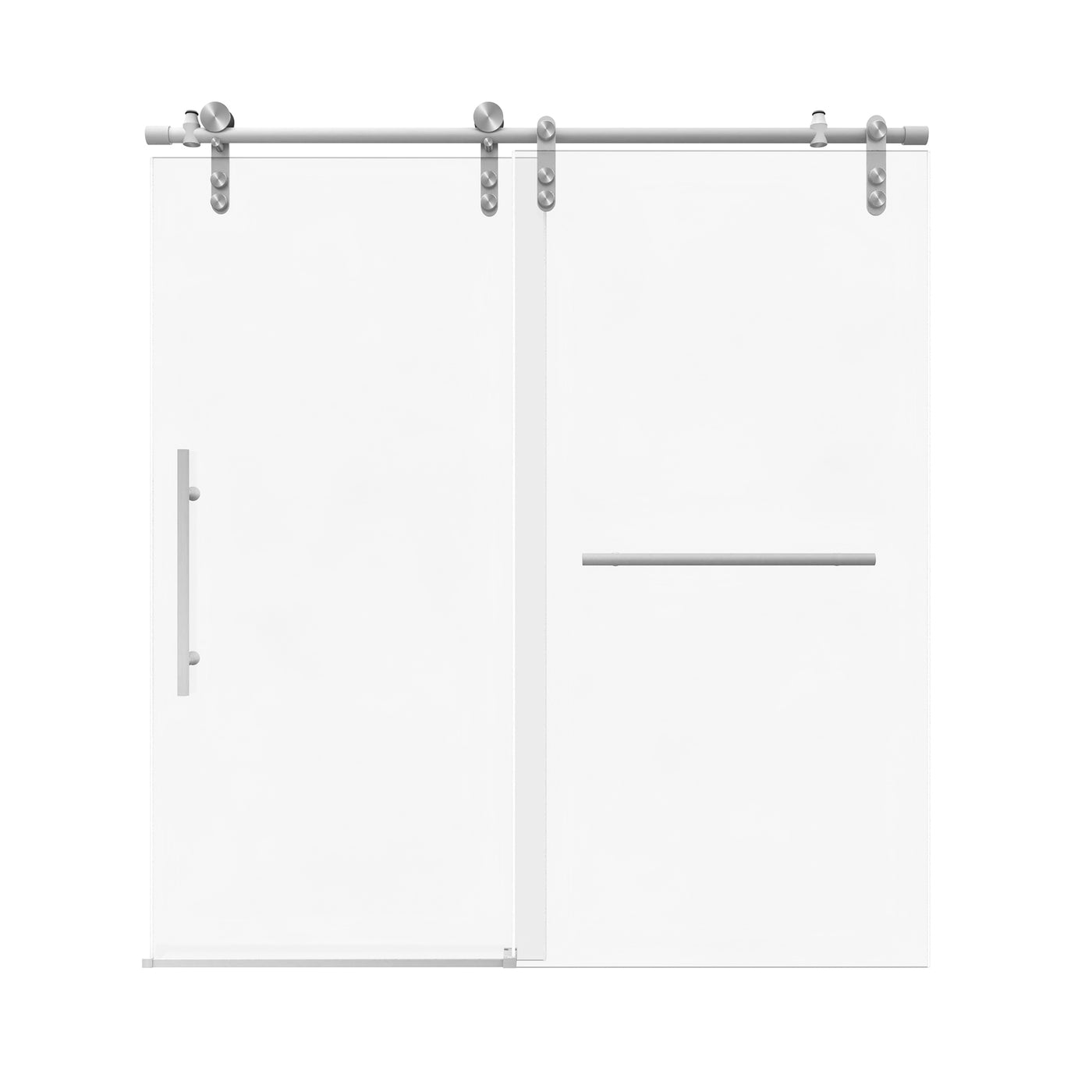 Frameless Sliding Bathtub Door 56-60" x 66" Clear Glass