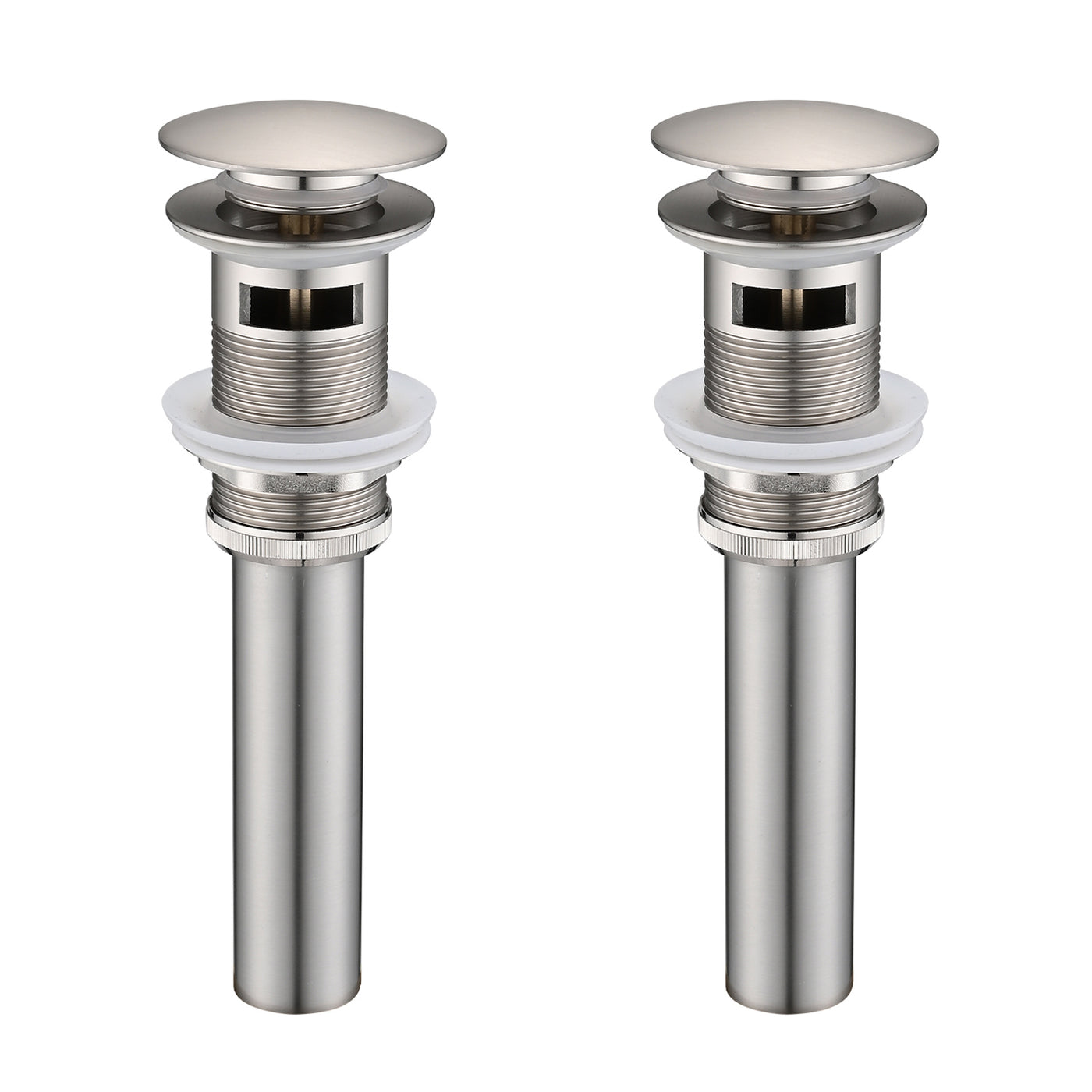 Stainless Steel Bathroom Sink Pop Up Drain Stopper with Overflow