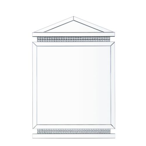 Glam Accent Mirror - Beveled Glass With Faux Crystals - 28" x 30"