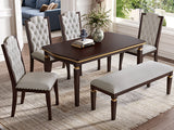 Solid Wood Dining Set Espresso