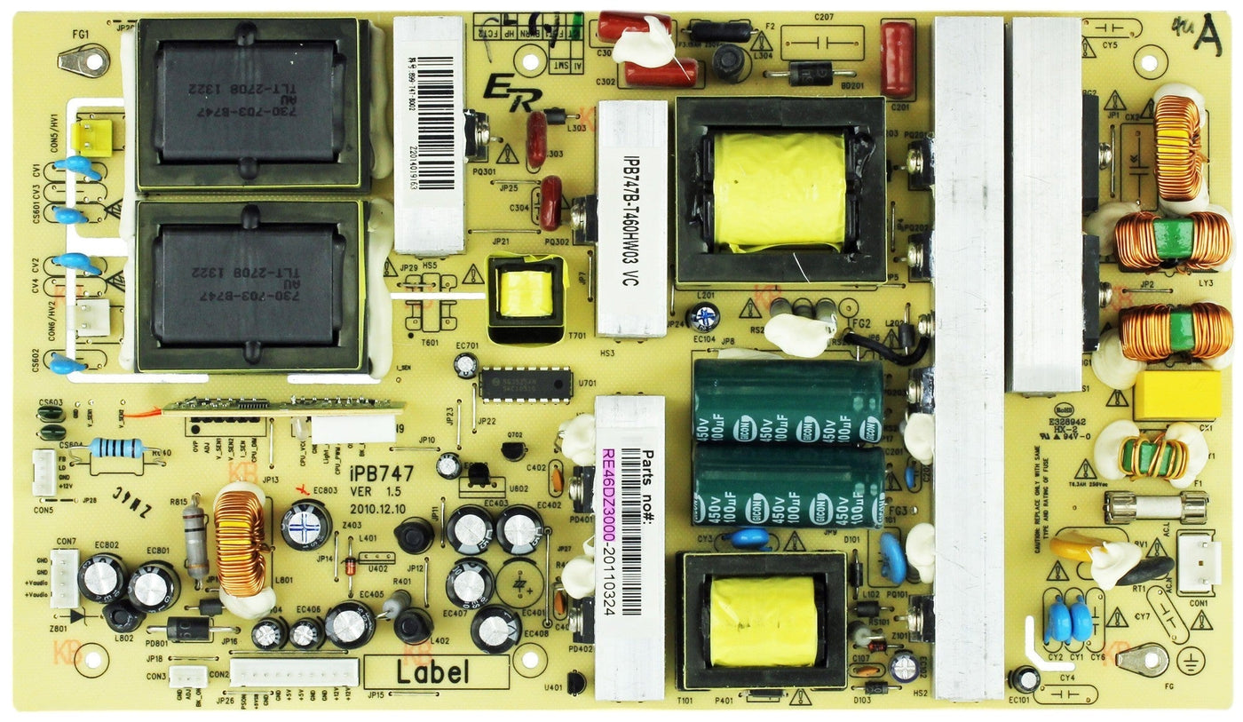 RCA RE46DZ3000 (IPB747) Power Supply Backlight Inverter