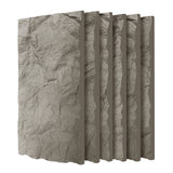 3D Faux Stone Wall Panels 6pc Wainscoting 47x24" Grey