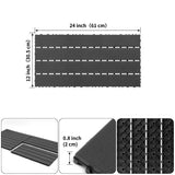 24 pieces of dark gray outdoor terrace deck tiles