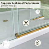 56-60"W x 72"H Frameless Sliding Shower Door Enclosure