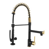 Commercial Kitchen Faucet Single Handle Pull Down Sprayer