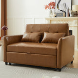 Brown Convertible Sleeper Sofa Bed with USB Ports 51.57