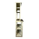 31.50" White and Rustic Brown color 5-Tier Bakers Rack for Kitchen