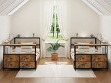 Twin Engineered Wood Platform Bed with Storage Drawers Black