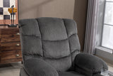 Velvet Recliner Power with Massage Grey