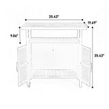 Metal Outdoor Coffee Table Beige