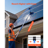Solar Panel Cleaning Kit 26ft Water Fed Pole Brush