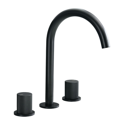 Matte Black 8" Widespread Two Handle Bathroom Faucet