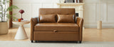Brown Convertible Sleeper Sofa Bed with USB Ports 51.57