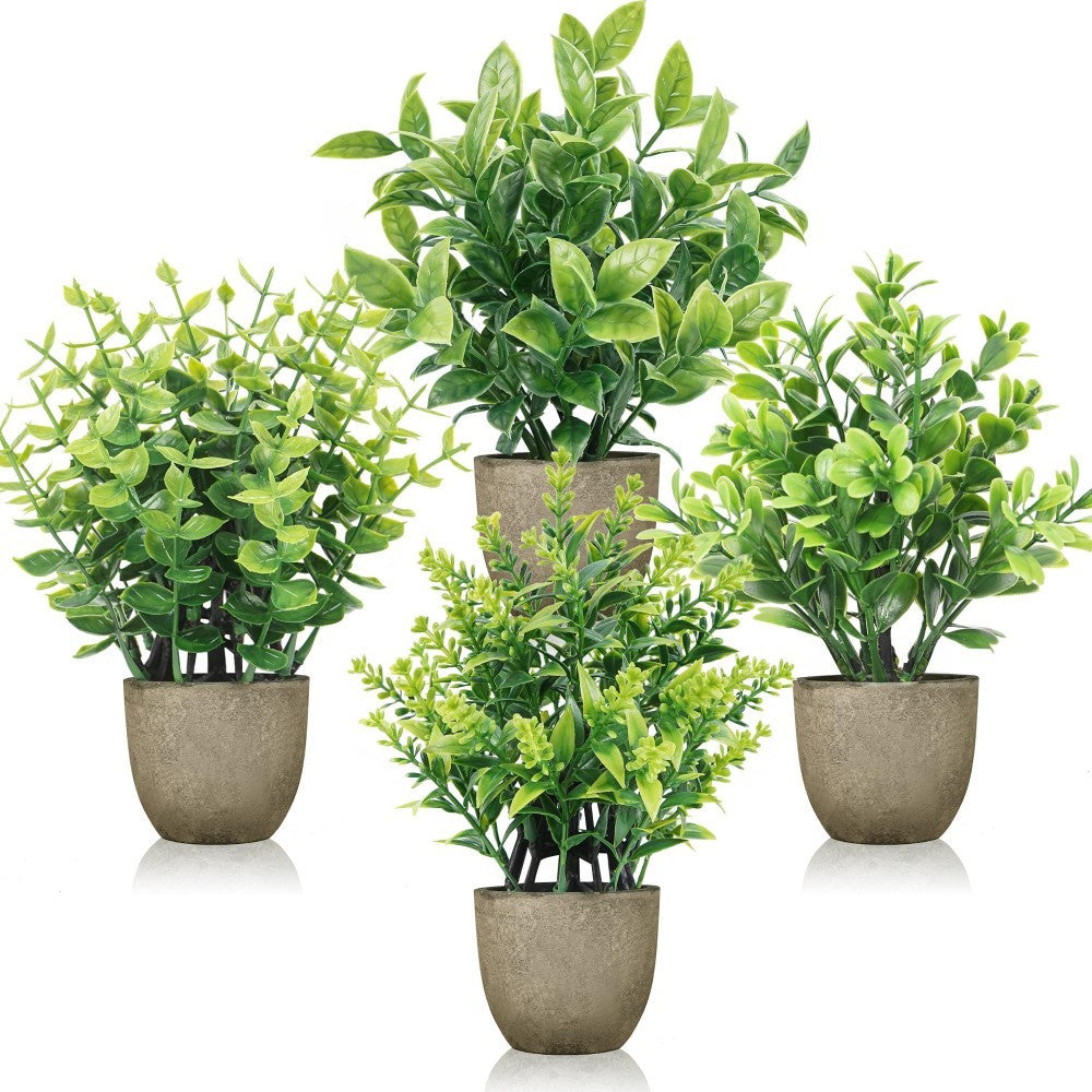 Fake Plants Greenery Set 4 Pack