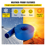 Discharge Hose, 4\" x 105\', PVC Lay Flat Hose
