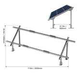 Solar Panel Mounting Brackets Adjustable 30-60 Degree 4 Panel Steel
